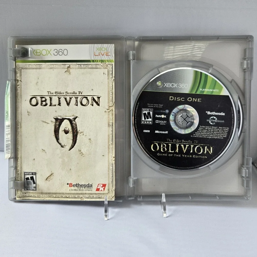 Elder Scrolls IV 4 Oblivion GOTY - Xbox 360 -‎ Complete CIB W/ Manual & Map!